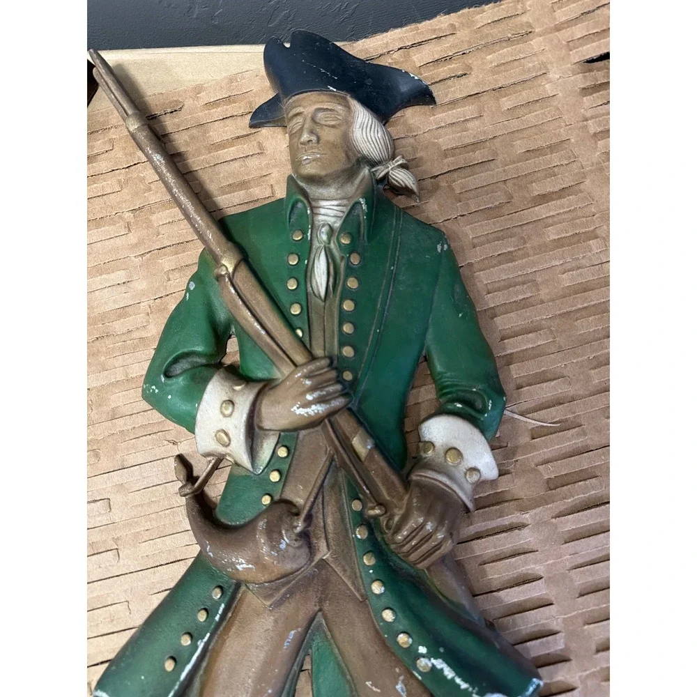 Vintage Sexton Cast Metal Revolutionary War Soldiers Wall Plaques Set of 2